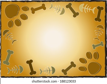 Creative design of dog and cat paw. Fully editable vector.