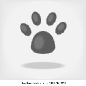 Creative design of dog and cat paw. Fully editable vector.