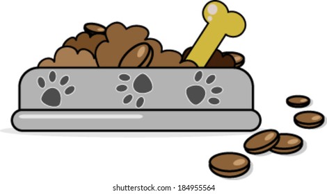 Creative design of  dog food. Fully editable vector.