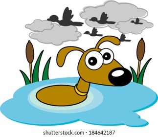 Creative design of dog. Fully editable vector.