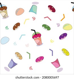 Creative design drink pattern on the white background illustration