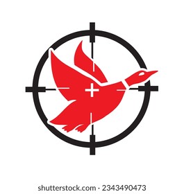 creative design of duck hunt logo