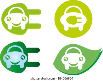 Creative  design of eco car. Fully editable vector.