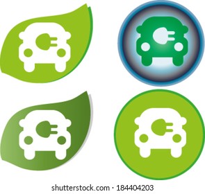 Creative  design of eco car. Fully editable vector.