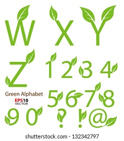 Creative design of eco-related decorative alphabet for multipurpose use