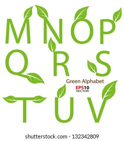 Creative design of eco-related decorative alphabet for multipurpose use