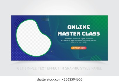 Creative design for e-learning banners, ideal for online education marketing.