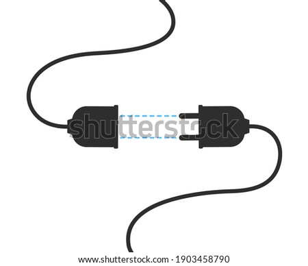 Creative design of electric plugs illustration