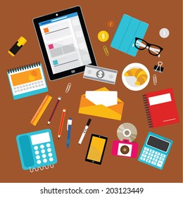 Creative Design Elements of Business Office Workspace