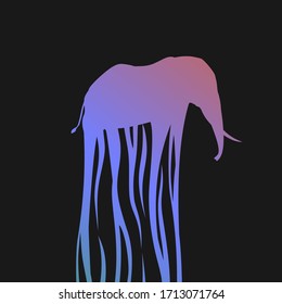 Diseño creativo de elefante de fantasía