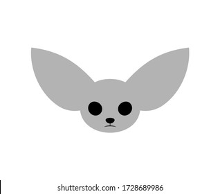 Creative design of fennec fox flat illustration