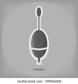Creative design of  fishing float. Fully editable vector.