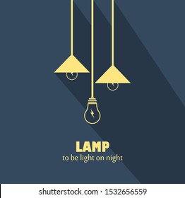 Creative Design and Flat Illustration of Lamp for Logo in Vector Stock