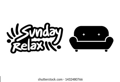 Creative design of flat sofa illustration