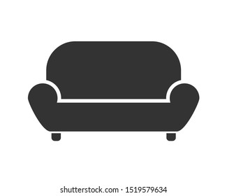 Creative design of flat sofa illustration