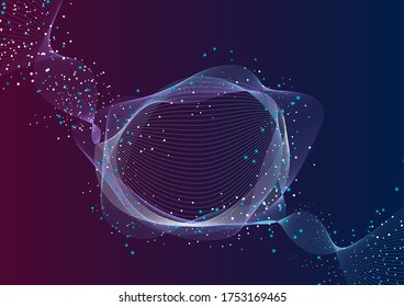 Creative design with fluid colorful shapes. Trendy color gradients. Strip design. Fluid shapes composition. Futuristic design.