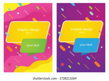 Diseño creativo de un volante, pancarta o folleto. Fondo brillante de color