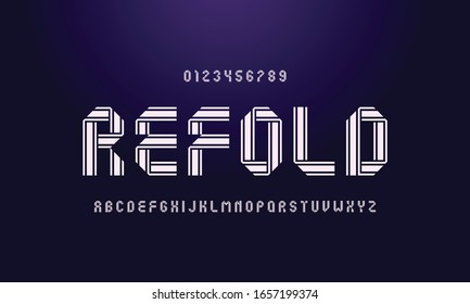 Alfabeto de fuente de diseño creativo. Ilustración decorativa vectorial tipográfica.