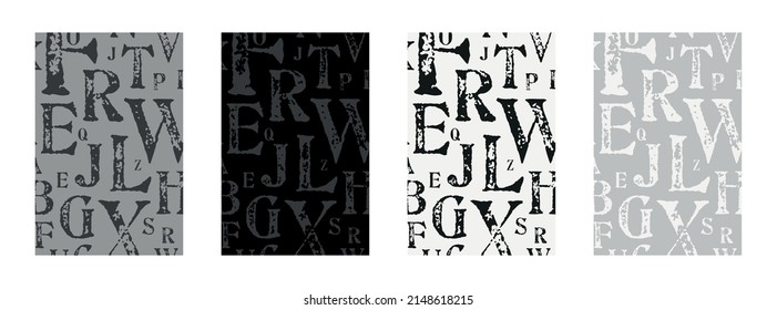 Creative design with font and lettering. Cards and  cover background.