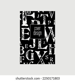 Creative design with font and lettering. Cards and  cover background.