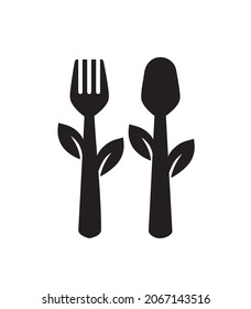 CREATIVE DESIGN OF FORK SPOON WITH PLANT