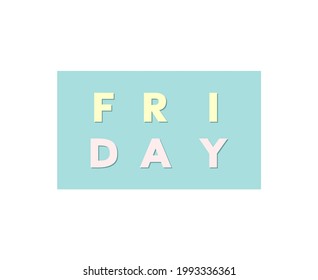 Creative design of friday symbol