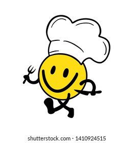 Creative design of funny chef draw