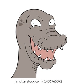 Creative design of funny dinosaur draw