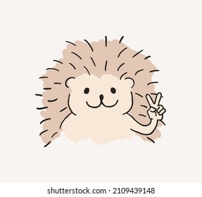 Diseño creativo de hedgehog divertido
