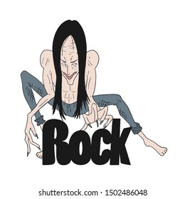 Creative design of funny rock man message