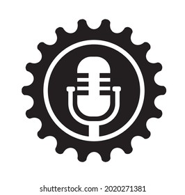 equipo de diseño creativo con micrófono para podcast