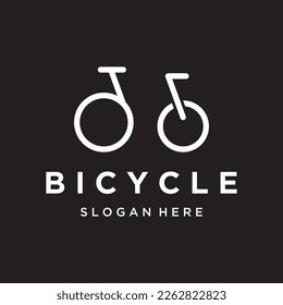 Creative design geometric bicycle logo isolated background.Racing bicycle, competition, sport.