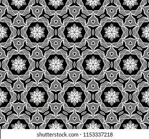Creative design of a geometric floral background. seamless vector illustration.