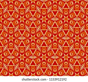 Creative design of a geometric floral background. seamless vector illustration.