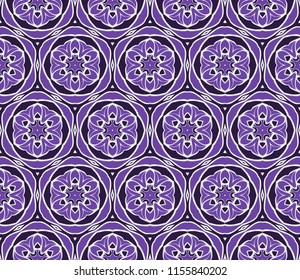 Creative design of a geometric floral background. seamless vector illustration.