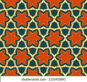 Creative design of a geometric floral background. seamless vector illustration.