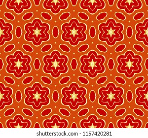 Creative design of a geometric floral background. seamless vector illustration.