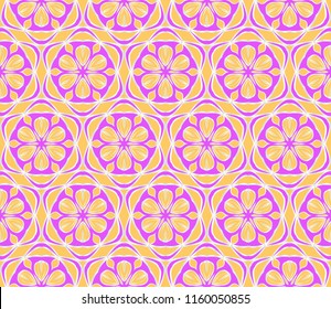 Creative design of a geometric floral background. seamless vector illustration.