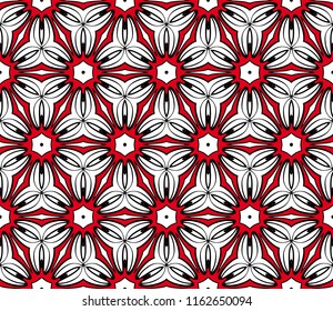 Creative design of a geometric floral background. seamless vector illustration.