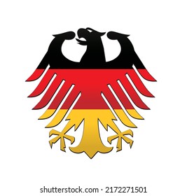 creative design of germany bird and the germany flag