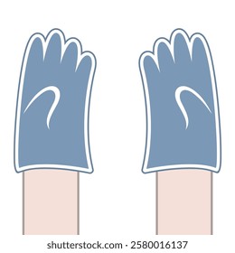 Creative design of gloves illustration