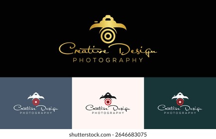 Creative Design Gold and White Variation Photography Logo