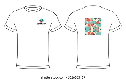Creative design of graphic elements and shapes, layout for textiles, t-shirt vector