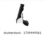 Creative design gun vector in flat style.Vector Illustration of Gun. Isolated line vector illustration