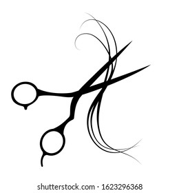 Creative design of hairdressing icon