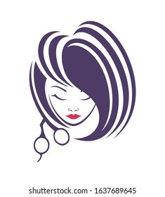 Creative design of hairdressing icon