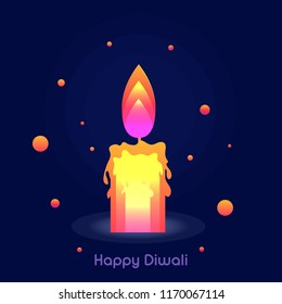 Creative design for Happy Diwali festival celebration, Paper cut style background decorated with 