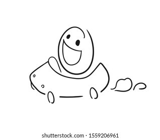 Creative design of happy driver