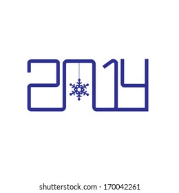 Creative design happy new year 2014