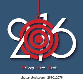 Creative design Happy new year 2016 greeting card